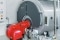 La photo montre un générateur d'eau chaude haute pression Vitomax LW dans la centrale thermique de Gräfelfing.