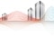 Grafico con linee ed edifici
